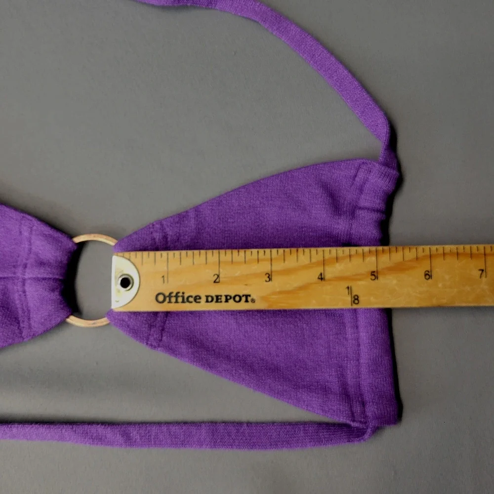 Cia Maritima 2 Piece Bikini Womens Large Purple Bandeau Top Floral Beachwear New